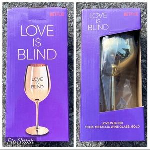 Love Is Blind Golden Goblet Gold Wine Glasses 2 Pack Netflix Rare *SHIPS TODAY*
